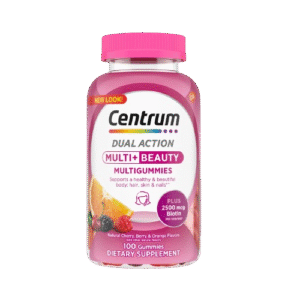 Centrum Multi Plus Beauty Women’s Multivitamin Gummies, Fruit Flavors, 100 Ct
